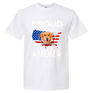 Golden Retriever Golden Retriever Proud Patriot Mom Gift Garment-Dyed Heavyweight T-Shirt