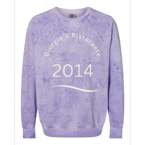 Giorgios Ristorante Great Food Atmosphere Aura Colorblast Crewneck Sweatshirt