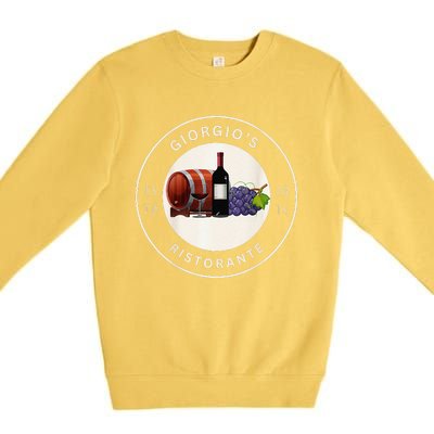 GiorgioS Ristorante Great Food Atmosphere Aura Premium Crewneck Sweatshirt