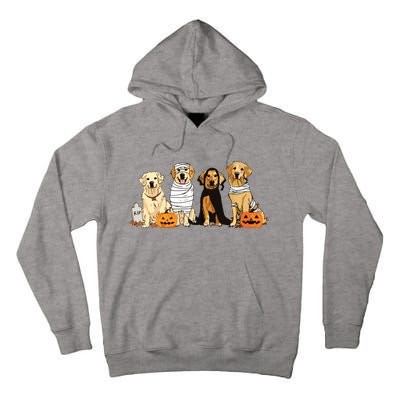 Golden Retriever Ghost Dog Halloween Golden Retriever Witch Vneck Tall Hoodie