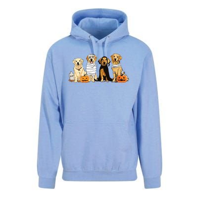 Golden Retriever Ghost Dog Halloween Golden Retriever Witch Vneck Unisex Surf Hoodie