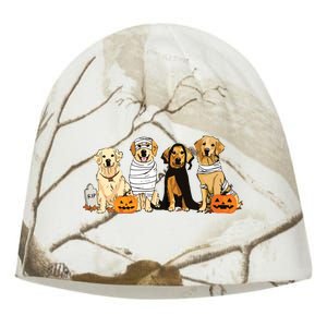 Golden Retriever Ghost Dog Halloween Golden Retriever Witch Vneck Kati - Camo Knit Beanie