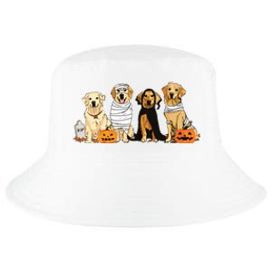 Golden Retriever Ghost Dog Halloween Golden Retriever Witch Vneck Cool Comfort Performance Bucket Hat