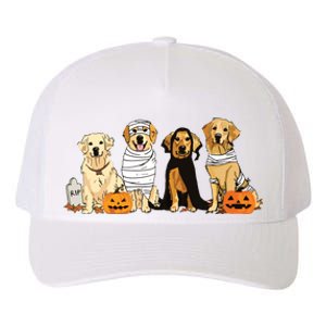 Golden Retriever Ghost Dog Halloween Golden Retriever Witch Vneck Yupoong Adult 5-Panel Trucker Hat