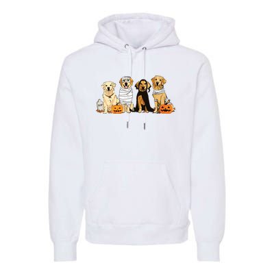 Golden Retriever Ghost Dog Halloween Golden Retriever Witch Vneck Premium Hoodie