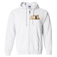 Golden Retriever Ghost Dog Halloween Golden Retriever Witch Vneck Full Zip Hoodie