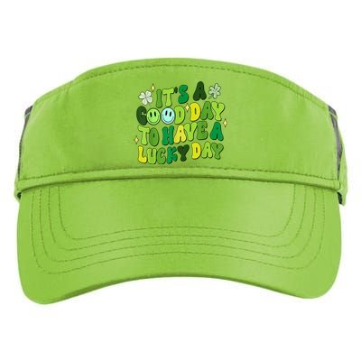 Green Retro Groovy St Patricks Day Party Adult Drive Performance Visor