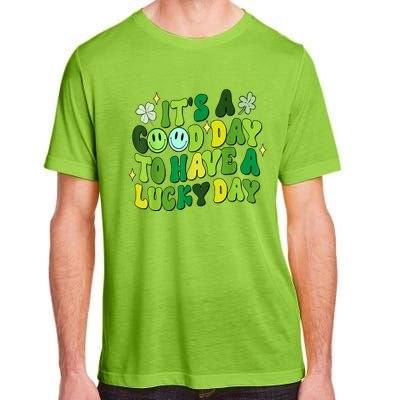 Green Retro Groovy St Patricks Day Party Adult ChromaSoft Performance T-Shirt