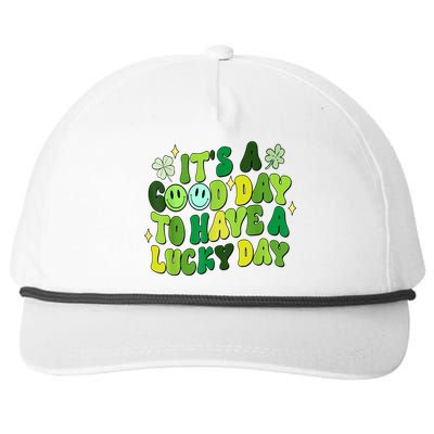 Green Retro Groovy St Patricks Day Party Snapback Five-Panel Rope Hat