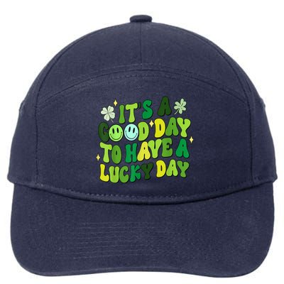 Green Retro Groovy St Patricks Day Party 7-Panel Snapback Hat