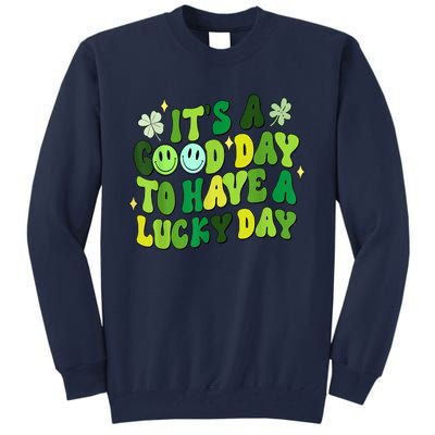 Green Retro Groovy St Patricks Day Party Tall Sweatshirt