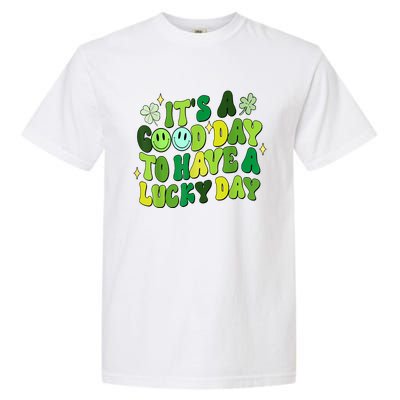 Green Retro Groovy St Patricks Day Party Garment-Dyed Heavyweight T-Shirt