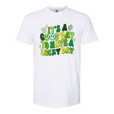 Green Retro Groovy St Patricks Day Party Softstyle CVC T-Shirt