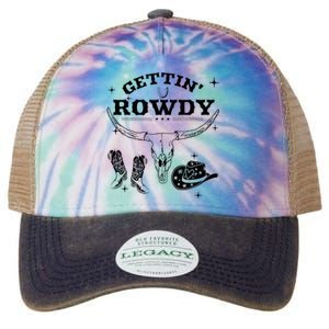 Getting Rowdy Getting Hitched Nashville Bachelorette Party Legacy Tie Dye Trucker Hat