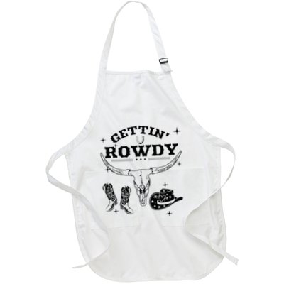 Getting Rowdy Getting Hitched Nashville Bachelorette Party Full-Length Apron With Pockets