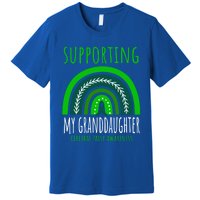 Green Rainbow Grandma Grandpa Granddaughter Cerebral Palsy Meaningful Gift Premium T-Shirt