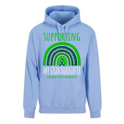 Green Rainbow Grandma Grandpa Granddaughter Cerebral Palsy Meaningful Gift Unisex Surf Hoodie