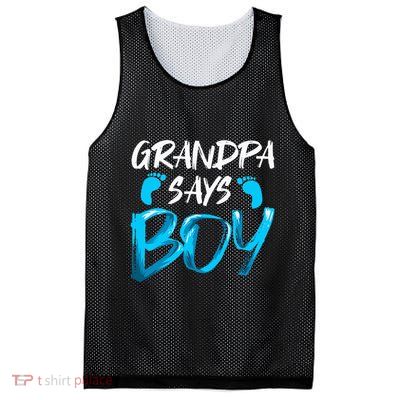 Gender Reveal Grandpa Says Future Grandfather Mesh Reversible Basketball Jersey Tank