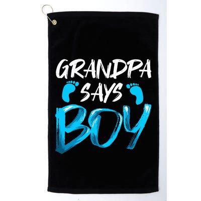 Gender Reveal Grandpa Says Future Grandfather Golf Towel