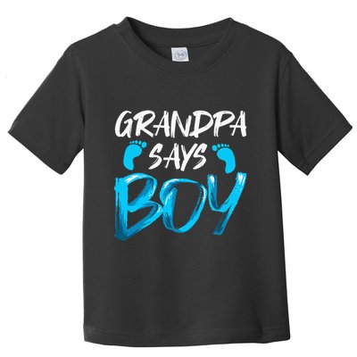 Gender Reveal Grandpa Says Future Grandfather Toddler T-Shirt