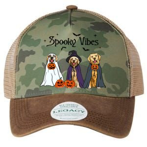 Golden Retriever Ghost Dogs Halloween Dog Witch Spooky Vibes Legacy Tie Dye Trucker Hat