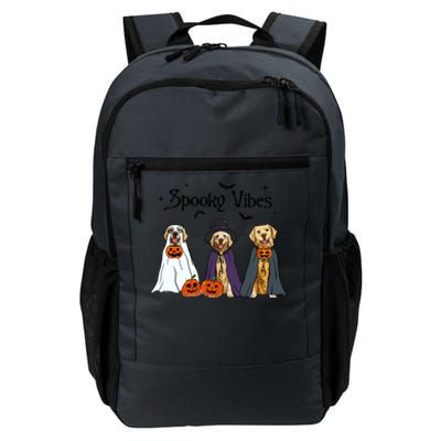 Golden Retriever Ghost Dogs Halloween Dog Witch Spooky Vibes Daily Commute Backpack