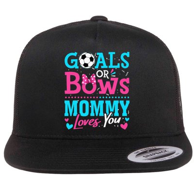 Gender Reveal Goals Or Bows Mommy Loves You Soccer Flatbill Hat