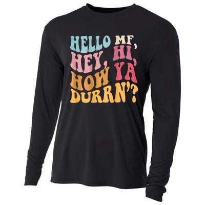 Groovy Retro Hello Mf Hey Hi How Ya Durn Cooling Performance Long Sleeve Crew