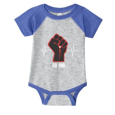 Go Red Heart Disease Awareness Month Gift Infant Baby Jersey Bodysuit