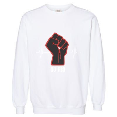 Go Red Heart Disease Awareness Month Gift Garment-Dyed Sweatshirt