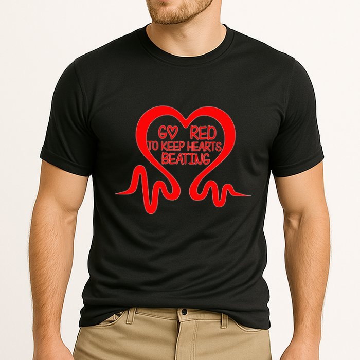 Go Red Heart Disease Awareness Month Gift Cooling Performance Crew T-Shirt