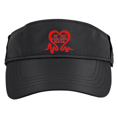 Go Red Heart Disease Awareness Month Gift Adult Drive Performance Visor