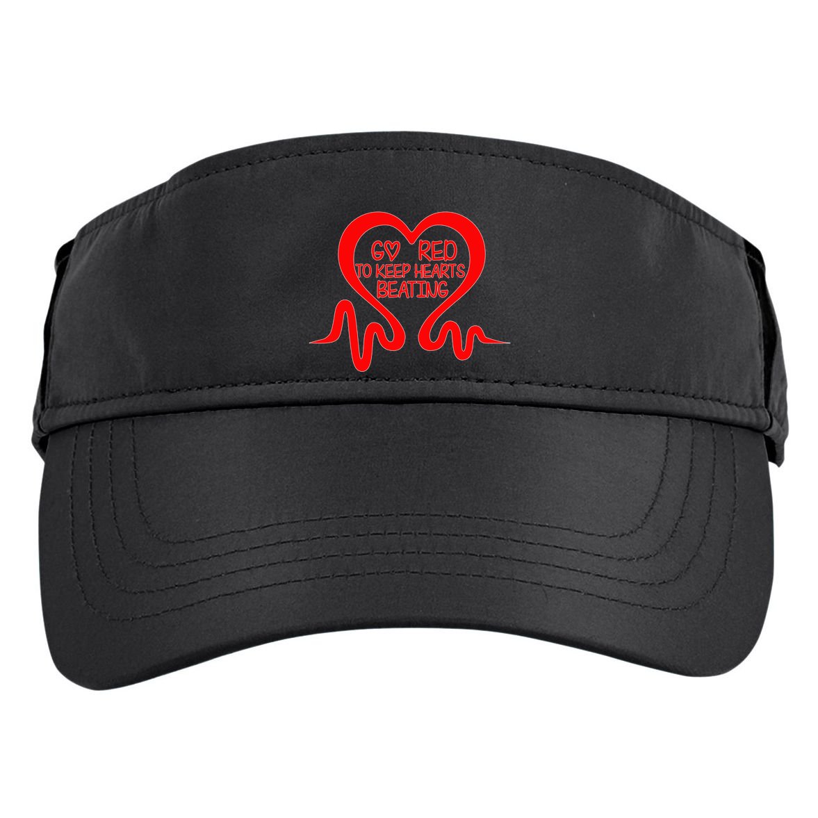 Go Red Heart Disease Awareness Month Gift Adult Drive Performance Visor