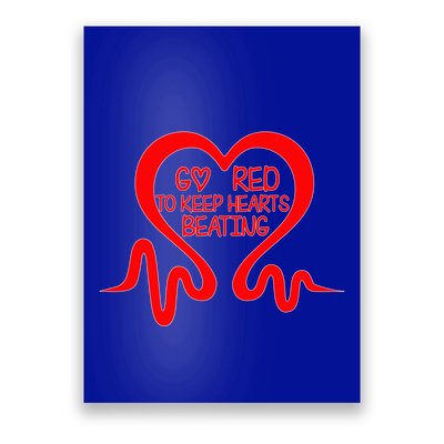 Go Red Heart Disease Awareness Month Gift Poster