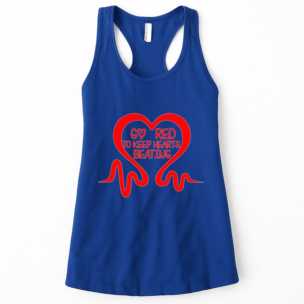 Go Red Heart Disease Awareness Month Gift Womens Tank Top