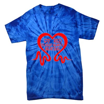 Go Red Heart Disease Awareness Month Gift Tie-Dye T-Shirt