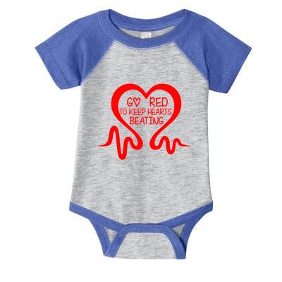 Go Red Heart Disease Awareness Month Gift Infant Baby Jersey Bodysuit