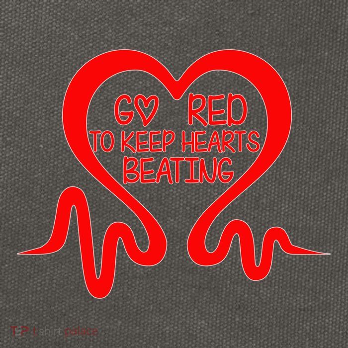 Go Red Heart Disease Awareness Month Gift Cotton Canvas Backpack