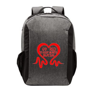 Go Red Heart Disease Awareness Month Gift Vector Backpack