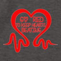 Go Red Heart Disease Awareness Month Gift Vector Backpack