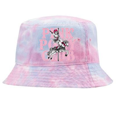 Girl Retro Horse Pink Pony Club Horse Lover Tie-Dyed Bucket Hat