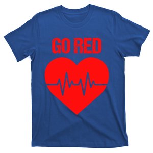 Go Red Heart Disease Awareness Red Heart Funny Gift T-Shirt