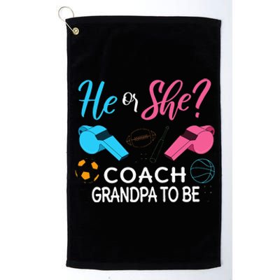 Gender Reveal He Or She Pops To Be Coach Future Grandfather Platinum Collection Golf Towel