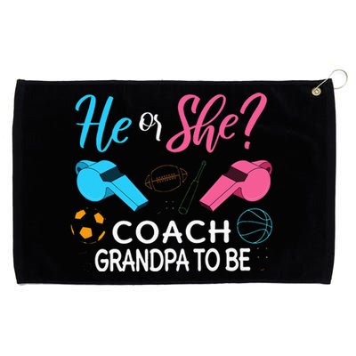 Gender Reveal He Or She Pops To Be Coach Future Grandfather Grommeted Golf Towel