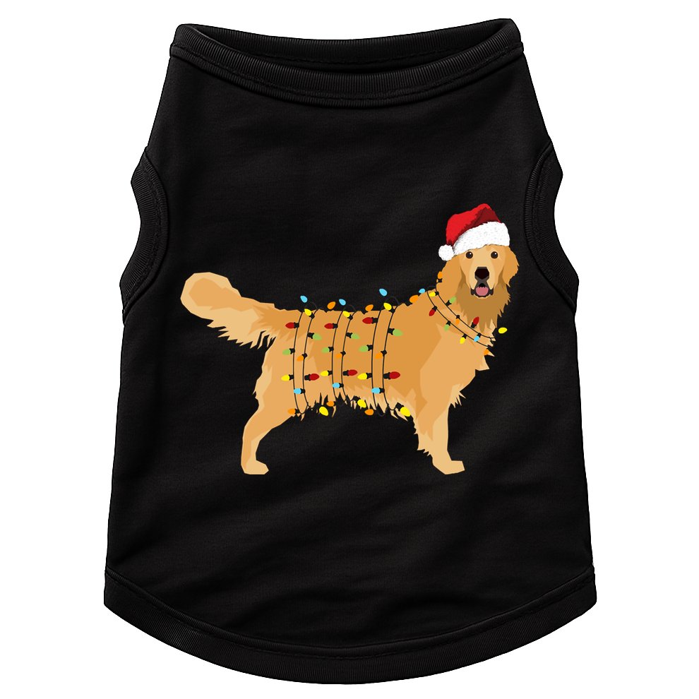 Golden Retriever Holiday Christmas Light Classic Doggie Tank
