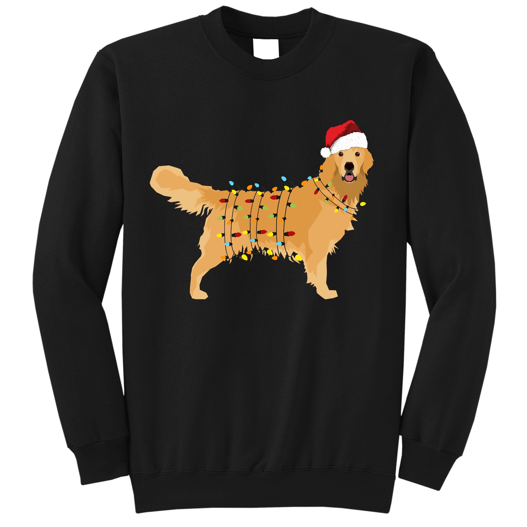 Golden Retriever Holiday Christmas Light Classic Sweatshirt