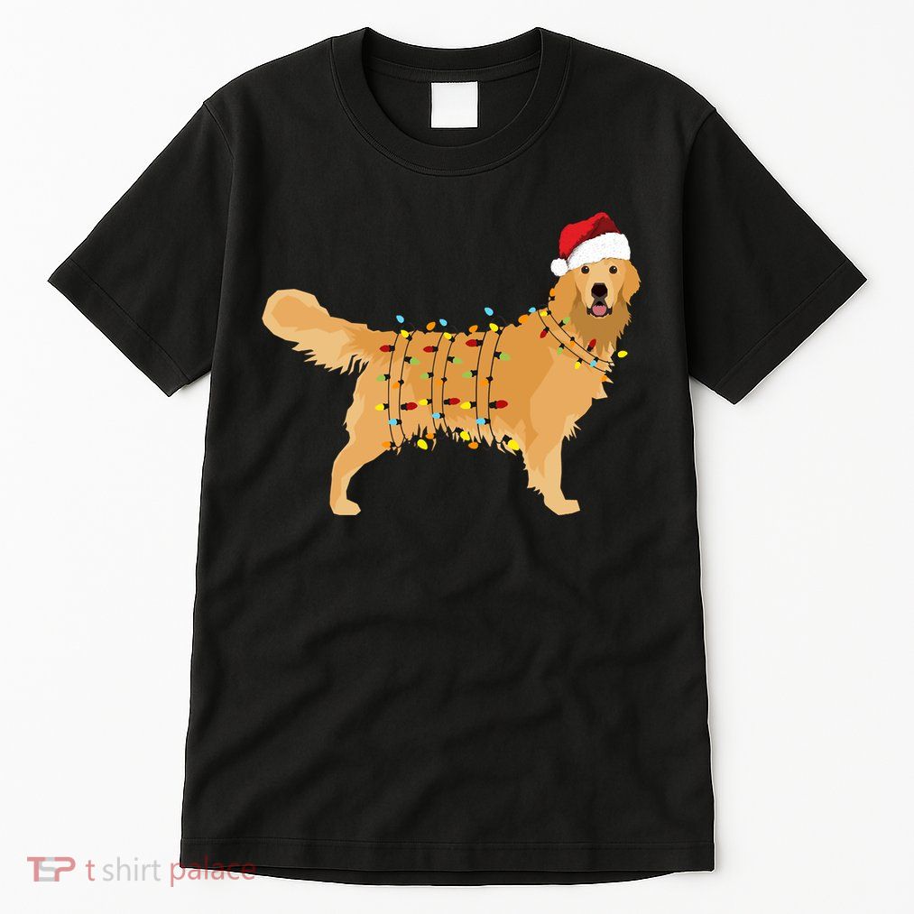 Golden Retriever Holiday Christmas Light Classic Tall T-Shirt