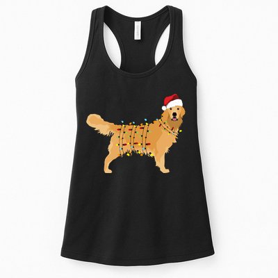 Golden Retriever Holiday Christmas Light Classic Womens Tank Top