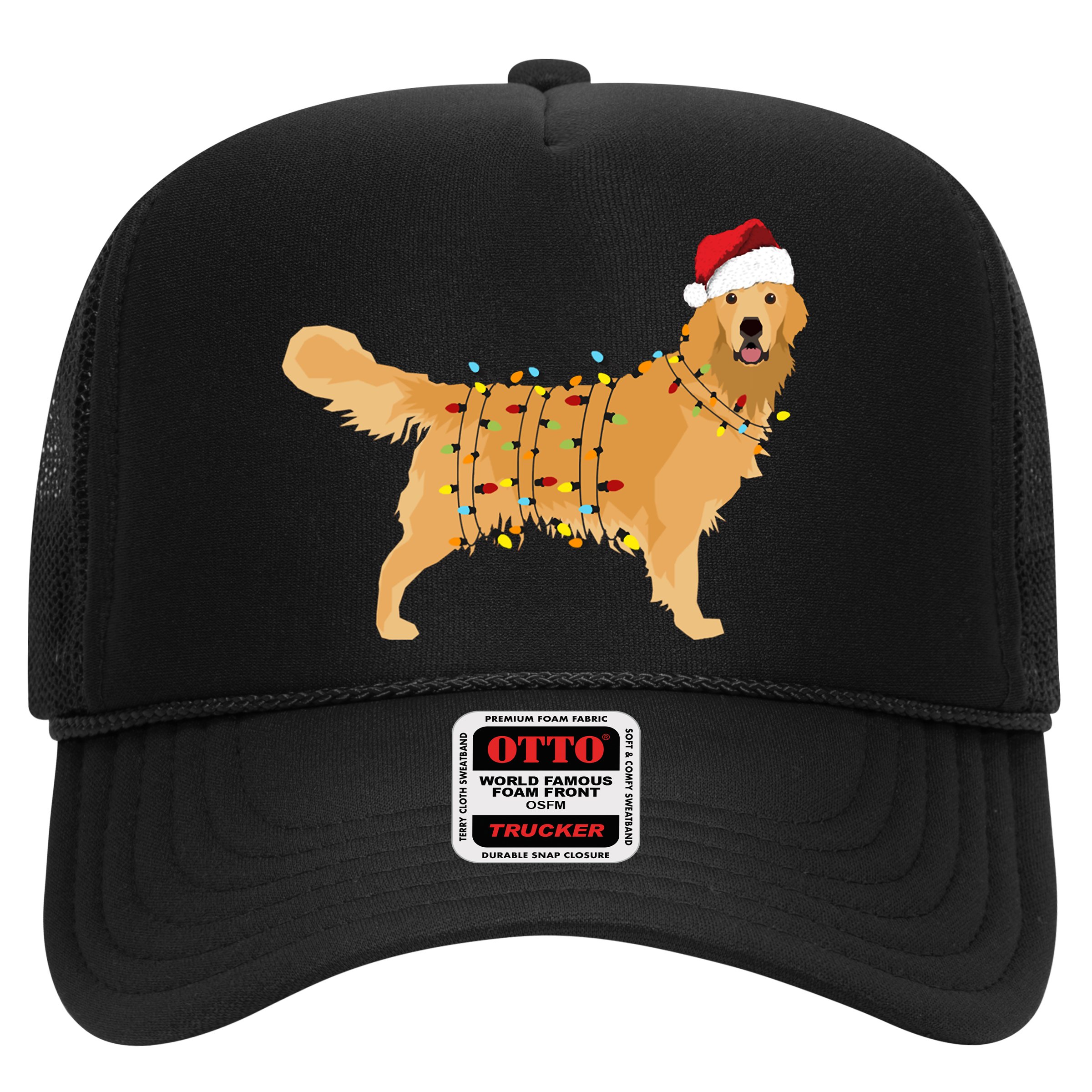 Golden Retriever Holiday Christmas Light Classic Hat