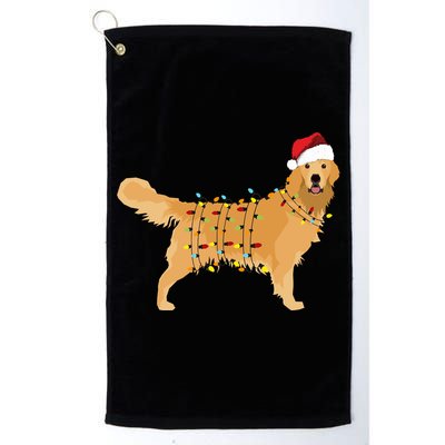 Golden Retriever Holiday Christmas Light Classic Golf Towel
